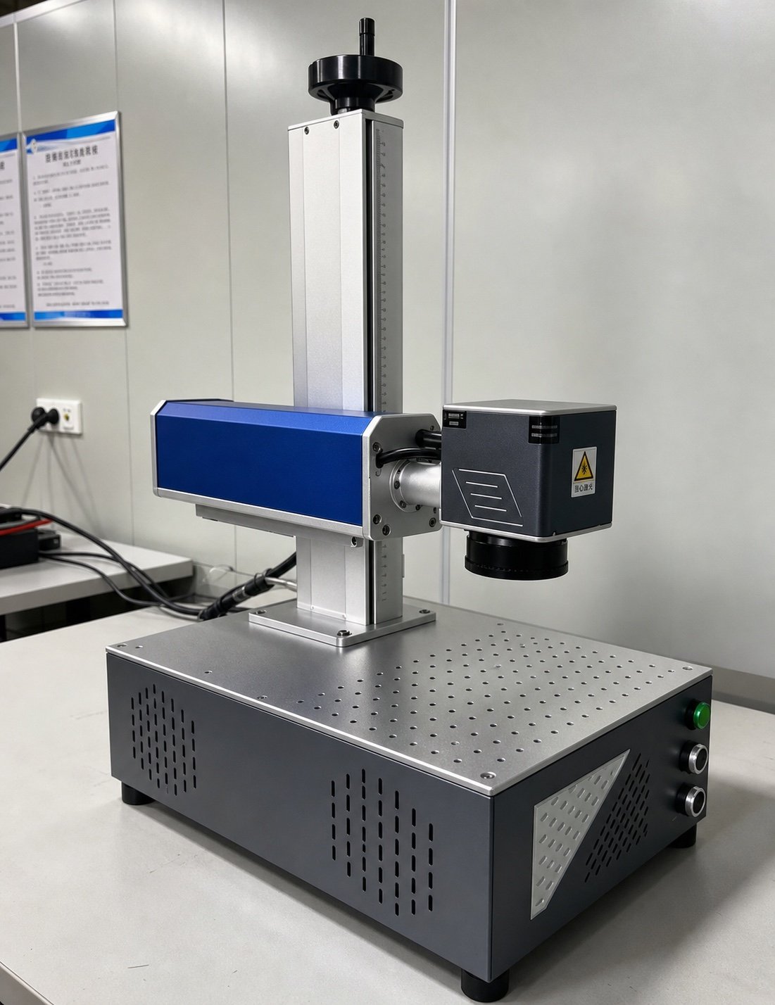 Laser marking equipment on the factory floor