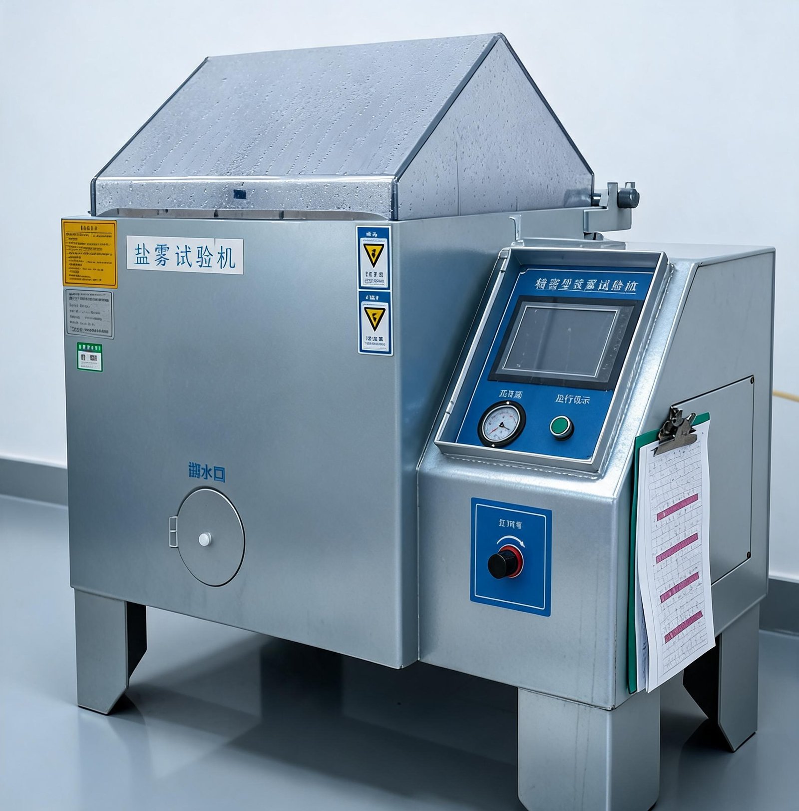 Salt spray testing equipment in the inspection area