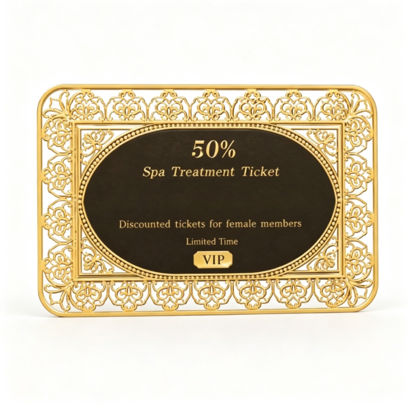 Supplied category cover for metal corporate gift cards
